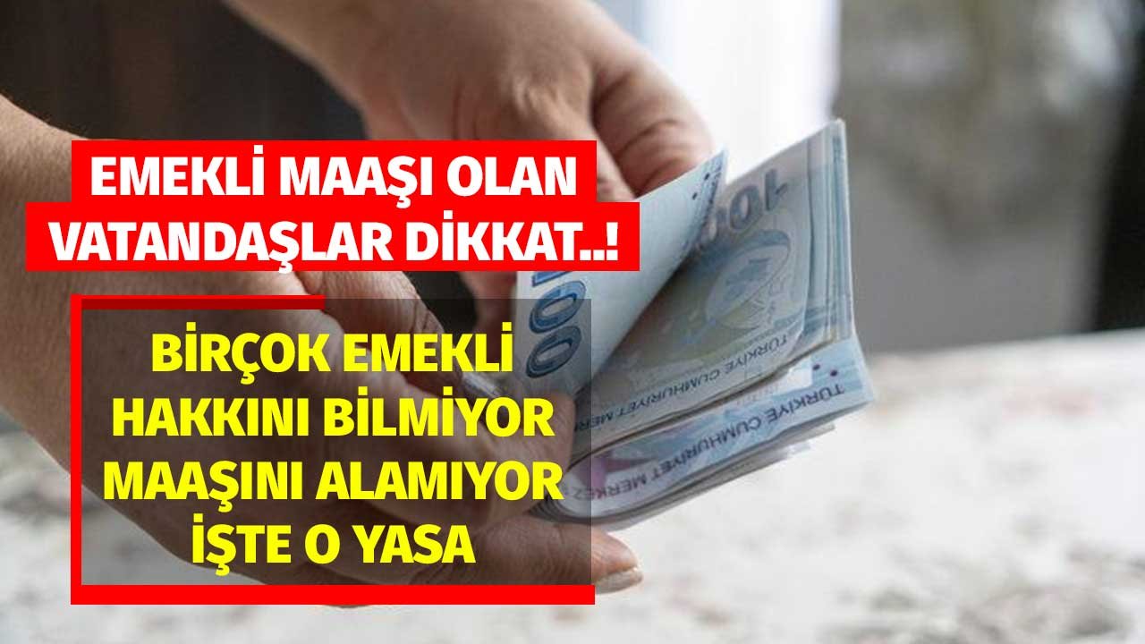 Emekliler bilmiyor maaşını alamıyor! Uzmanı detaylarını açıkladı